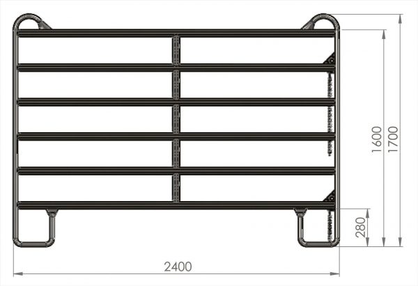 Pannello per pascoli senza cancello 240 x 170 cm - immagine 2