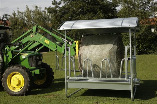 Rastrelliera rettangolare con ringhiera a palizzata per cavalli e bovini - immagine 3