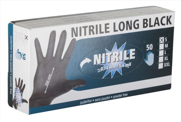 Guanto monouso Nitrile Long Black - immagine 4